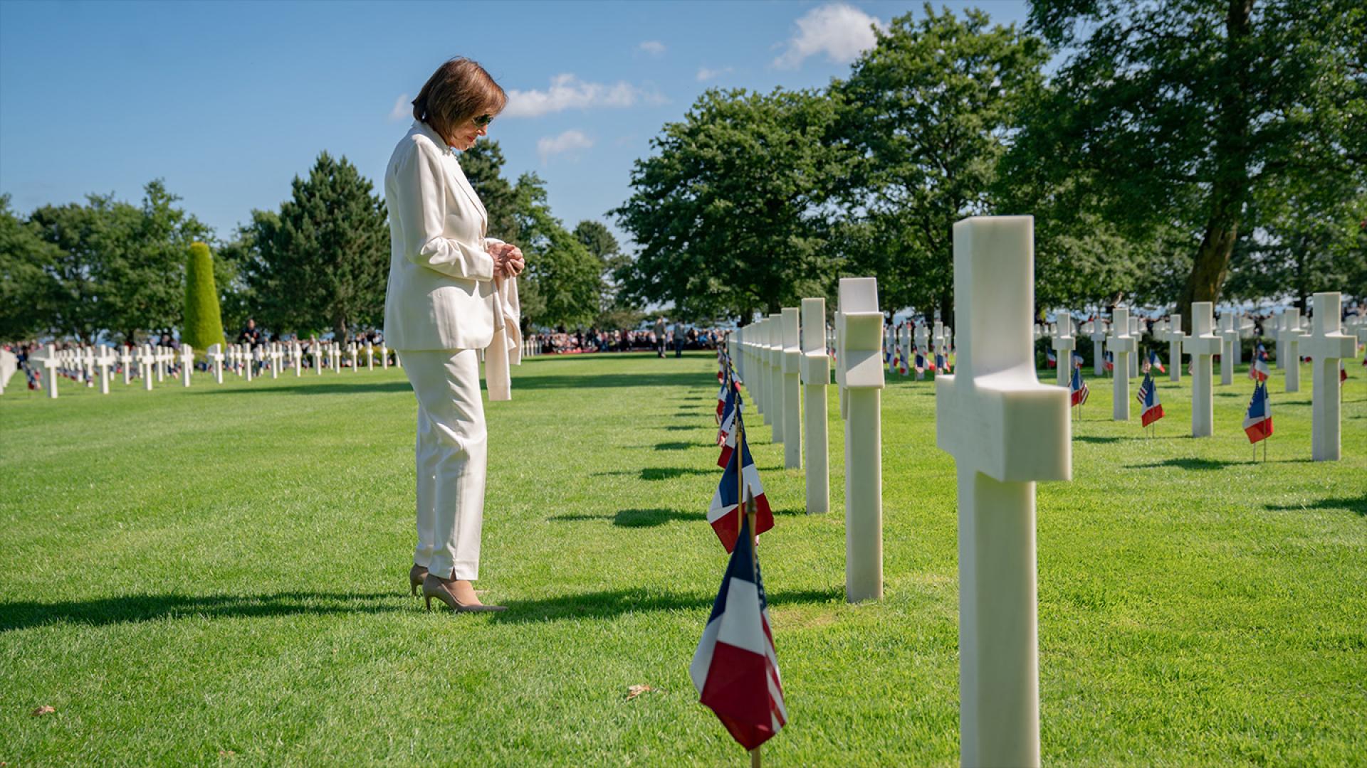 Speaker Pelosi at Normandy